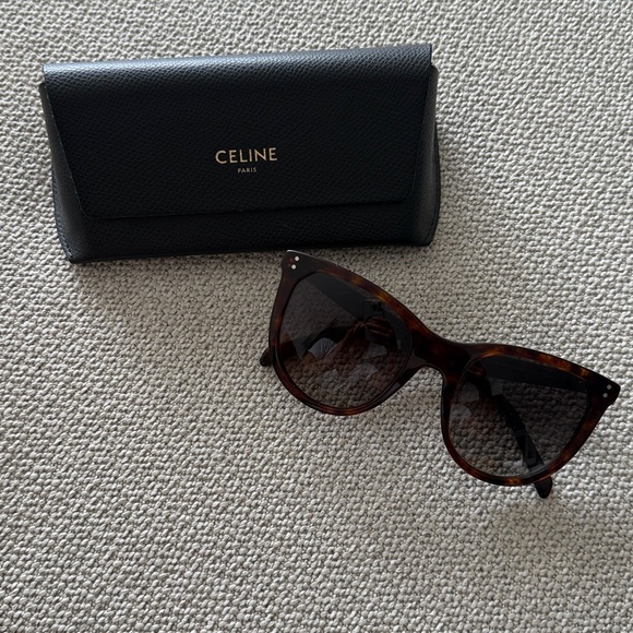 Celine Tortoise Cat Eye Sunglasses - Picture 1 of 7